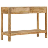 Console Table with 2 Drawers 110x35x75 cm Solid Wood Mango 354982