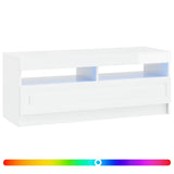 LED TV Cabinet High Gloss White Engineered Wood 897869