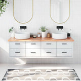 Bathroom Countertop Light Brown 180x40xcm Treated Solid Wood 3156163