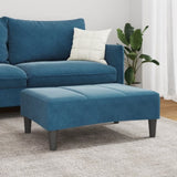 Footstool Blue 77x55x31 cm Velvet 4007374