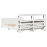 Bed Frame without Mattress White 140x200 cm Solid Wood Pine 3306460