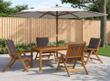 Outdoor Dining Set with Parasol 6 pcs Anthracite 3438532