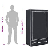 Wardrobe Black 87x49x159 cm Fabric 282457