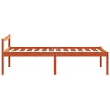 Senior Bed without Mattress Wax Brown 90x200 cm Solid Wood Pine 844155