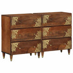 Sideboard 2 pcs Honey brown 60 x 33.5 x 75 cm Solid Mango wood 3310145
