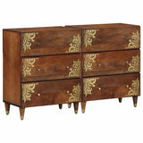 Sideboard 2 pcs Honey brown 60 x 33.5 x 75 cm Solid Mango wood 3310145