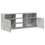 TV Cabinet with LED Lights Concrete Grey 120x30x50 cm 804305