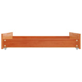 Bed Drawers 2 pcs Wax Brown Solid Wood Pine 847170