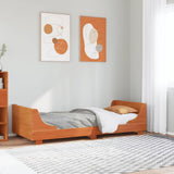 Bed Frame without Mattress Wax Brown 75x190 cm Small Single Solid Wood Pine 850793