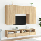 TV Wall Cabinets 2 pcs Sonoma Oak 80x30x30 cm Engineered Wood 836873