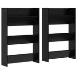 Shoe Cabinet 2 pcs Black Oak 60 x 18 x 90 cm Engineered Wood 875151