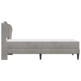 Bed Frame with Headboard Light Grey 90 x 190 cm Velvet 3415274