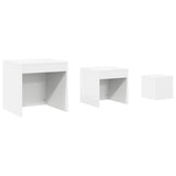 Nesting Tables 3 pcs White Engineered Wood 808594