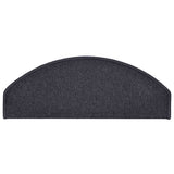 Stair Mats 15 pcs 65x24x4 cm Dark Grey and Blue Half Round Large 322365