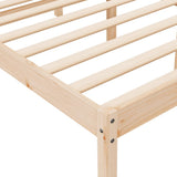 Bed Frame Natural wood Solid pine wood Super King Bed Frame 810629
