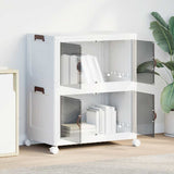 Stackable Storage Box with Wheels 2-Tier 75 L 64x40x76 cm 4012368