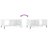 Coffee Table High Gloss White 90x50x40 cm Engineered Wood 829230