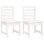 4 Piece Garden Dining Set White Solid Wood Pine 3154696