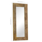 ZNTS Mirror Solid Mango Wood 50x110 cm 246303