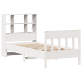 Bed Frame without Mattress White 90x200 cm Solid Wood Pine 3323231