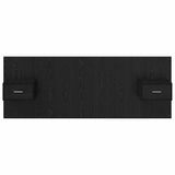 Headboard with Cabinet 3 pcs Black Oak Engineered Wood 3416091