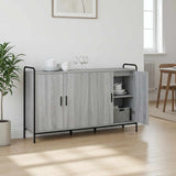 Sideboard Grey Sonoma 135 x 33 x 81 cm Engineered Wood 3434080