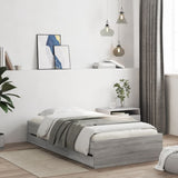 Bed Frame with Drawers without Mattress Grey Sonoma 75x190 cm Small Single 3207334