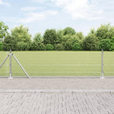 ZNTS Fence Post Set 10 x 0.5 m Set of 2 Galvanised Steel Fence Post Set 3352269