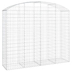 Arched Gabion Basket 200x50x160/180 cm Galvanised Iron 153478
