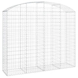 Arched Gabion Basket 200x50x160/180 cm Galvanised Iron 153478