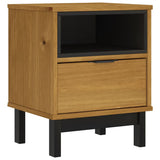 Bedside Cabinet "FLAM" 40x35x50 cm Solid Wood Pine 357812