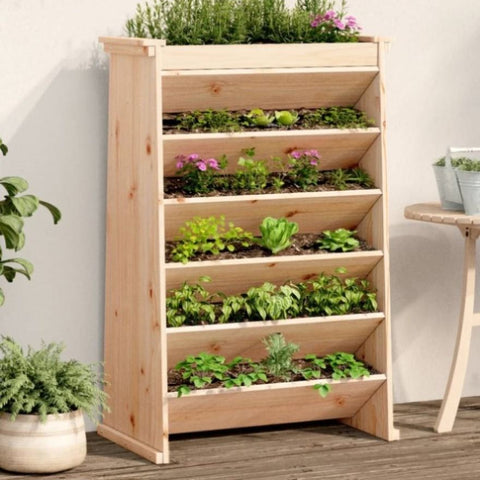 ZNTS Herb Planter 6-Tier 69x40x101.5 cm Solid Wood Pine 855053