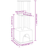 Cat Tree with Sisal Scratching Posts Dark Grey 133.5 cm 172084