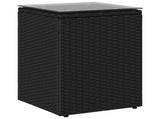 Side Table Black 35 x 35 x 70 cm Poly Rattan 42026885