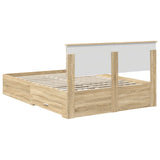 Bed Frame with Drawer Sonoma Oak 140 x 190 cm Engineered Wood 3408256
