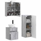 Bathroom Furniture Set 4 pcs Grey Sonoma 3407468