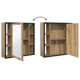 Bathroom Mirror Cabinet Artisan Oak 60x16x60 cm Engineered Wood 862227