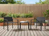 Garden Chairs 2 pcs Black and Anthracite 53.5 x 59 x 77 cm 42025098