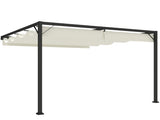 3 x 3 m Pergola, with Sliding Canopy - Cream White T3398P318781