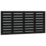 Wall Headboard Black 126x3x63 cm Solid Wood Pine 824732