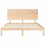 Bed Frame without Mattress King Size Solid Wood Pine 3193666