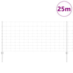 Fence with Posts Silver 1 x 25 m Steel 3337120