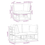Outdoor Furniture 2 Piece Black and Anthracite Metal 42008023