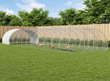 Chicken Coop Silver 1200 x 300 x 200 cm Galvanised Steel 3434700