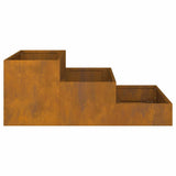 Garden Planter Rusty 90 x 90 x 35 cm Weathering Steel 865840