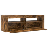 TV Cabinet with LED Lights Smoked Oak 120x35x40 cm 815687