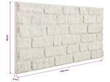 Wall Panels 10 pcs White 100 x 50 cm EPS Foam 332927