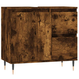 ZNTS 3 Piece Bathroom Furniture Set Smoked Oak Engineered Wood 3190218