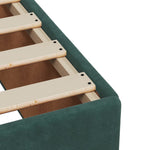 Box Spring Bed with Mattress Dark Green 140x190 cm Velvet 3290915