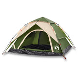 ZNTS Camping Tent Dome 4-Person Green Quick Release 4004181